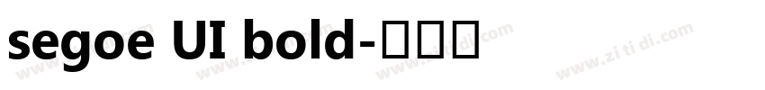 segoe UI bold字体转换
